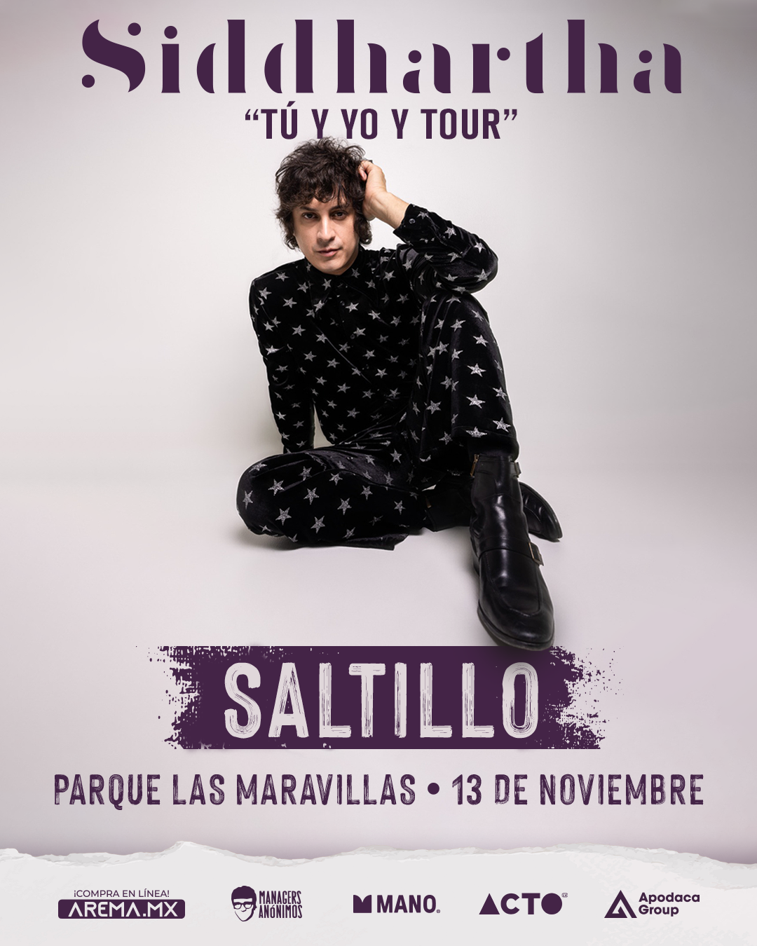Siddhartha traerá el «Tú y Yo Tour» al Auditorio Parque Las Maravillas